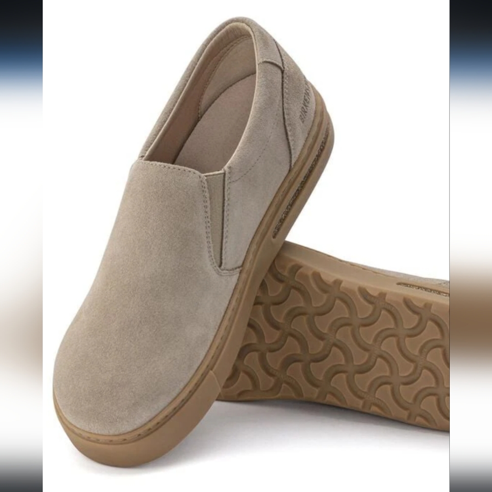 Tan Slip-On Suede Shoes